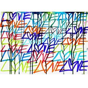 Love , Love, Love by E.M. Zax Numbered Limited Edition on paper Signed by Artist